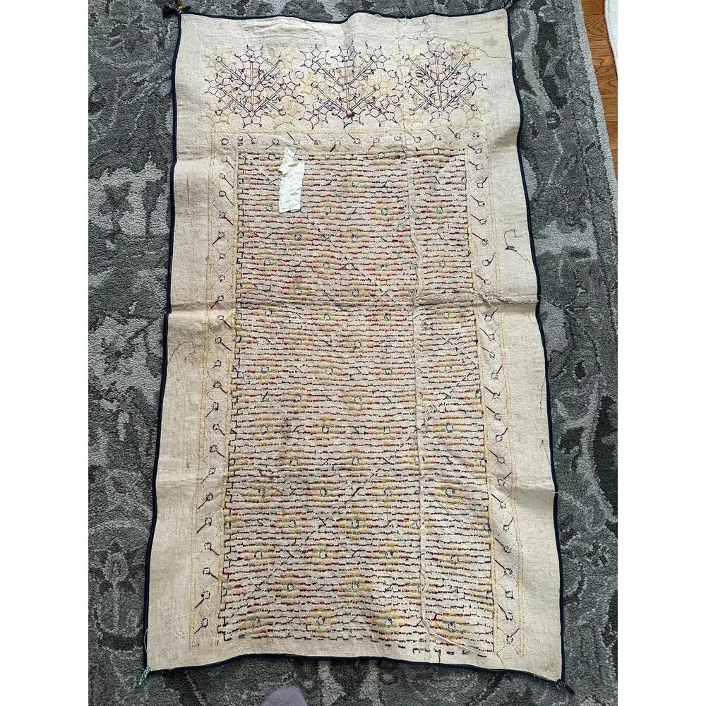 Vintage Banjara wall hanging ethnic tapestry hanging embroidery boho 35x64”